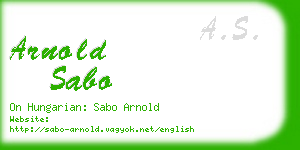 arnold sabo business card